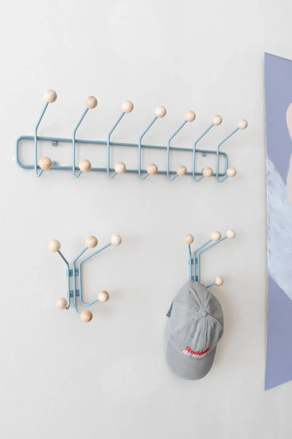 Sale Maze Perchero de pared Bill XS, Pigeon blue Azul