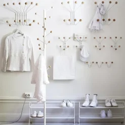 Hot Maze Perchero de pared Bill XXS, Blanco