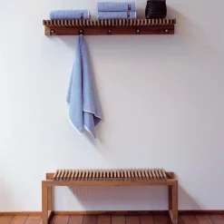 Fritz Hansen Perchero de pared Cutter , Teca Marrón