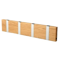LoCa Perchero de pared Knax 40 cm, roble aceitado-gris MarrónGris