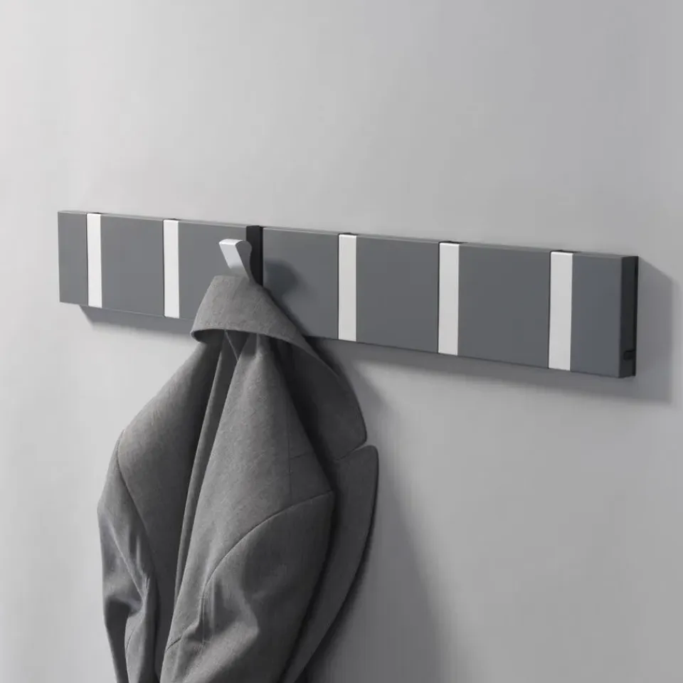 Sale LoCa Perchero de pared Knax 40 cm, roble enjabonado-gris MarrónGris