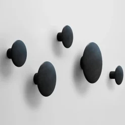 Hot Muuto Perchero de pared The Dots, , mediano Negro