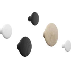 Hot Muuto Perchero de pared The Dots, , mediano Negro