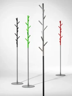 Online SMD Design Perchero de pie Sticks, blanco-plata PlateadoBlanco