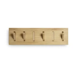 Outlet Ethnicraft Perchero Utilitile wall hanger, Lackad ek-large Marrón