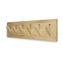 Outlet Ethnicraft Perchero Utilitile wall hanger, Lackad ek-large Marrón