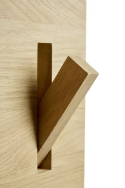 Outlet Ethnicraft Perchero Utilitile wall hanger, Lackad ek-large Marrón