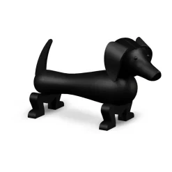 New Kay Bojesen Denmark Perro de madera 18,5 cm, Roble oscuro teñido Negro