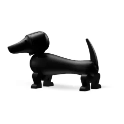 New Kay Bojesen Denmark Perro de madera 18,5 cm, Roble oscuro teñido Negro
