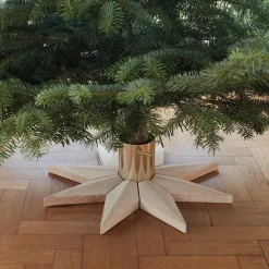 Hot Fritz Hansen Pie para árbol de navidad Stella Ø50,5 cm, roble BeigeColor dorado