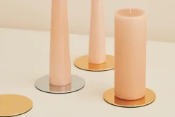 Outlet Ester & erik Plato para vela Ø12 cm brillante, Dorado Color dorado