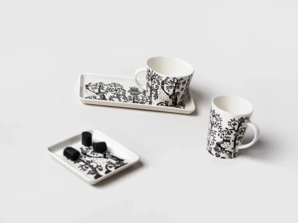 Outlet Iittala Plato Taika 12x24 cm, Negro Blanco