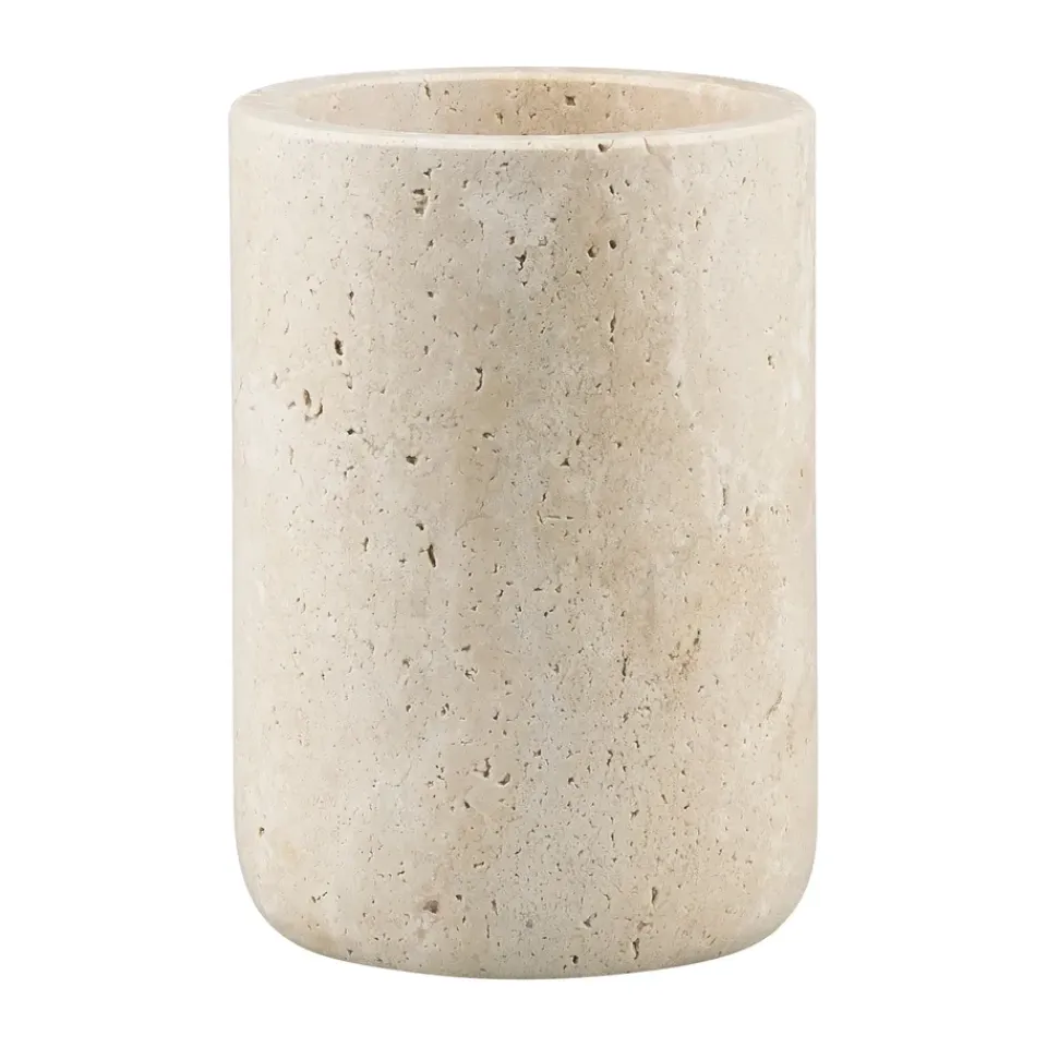 Sale Mette Ditmer Portacepillos de dientes Travertine 10 cm, Linen Beige