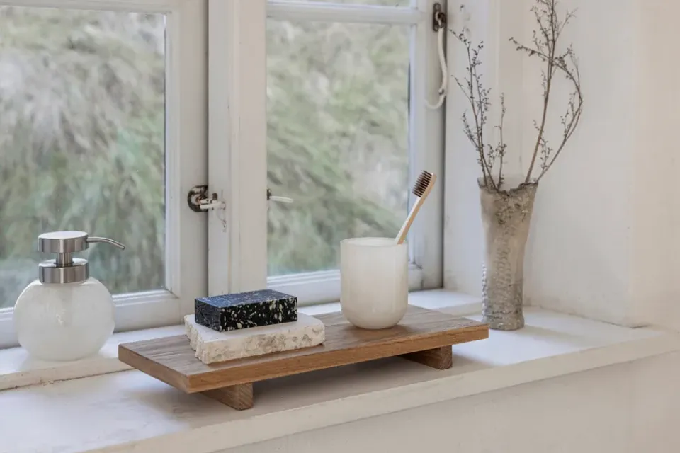 Sale Mette Ditmer Portacepillos Opal, Lino Blanco