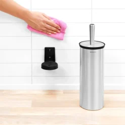Outlet Brabantia Portaescobillas baño Profile, montaje en pared, acero mate Plateado