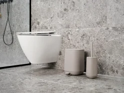 Outlet Zone Denmark Portaescobillas baño Time 36 cm, Concrete Gris