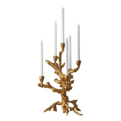 Sale POLSPOTTEN Portavelas Apple tree L 53 cm, Dorado Color dorado