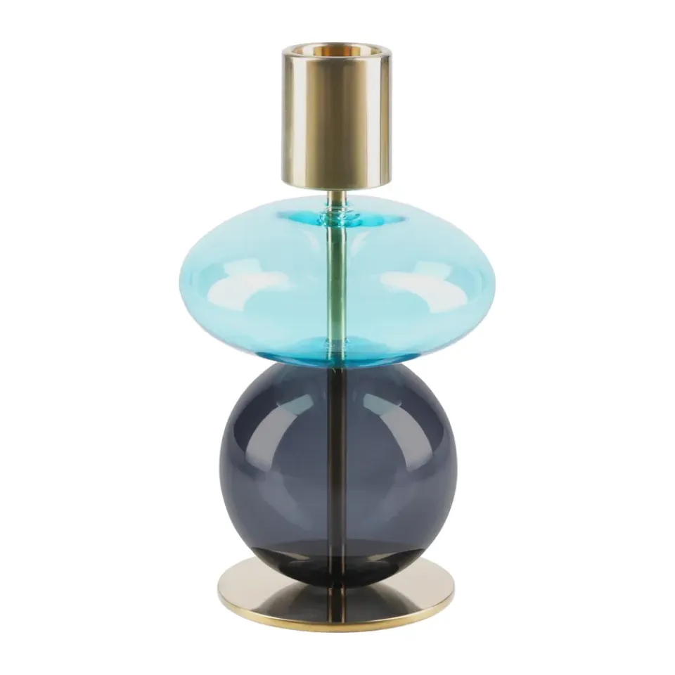 Discount Holmegaard Portavelas Bubble 14 cm, Azul-smoke AzulGris