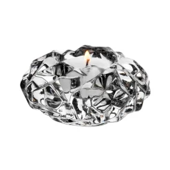 New Orrefors Portavelas Carat, grande Transparente