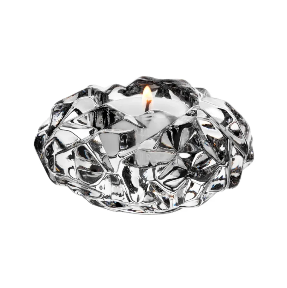 New Orrefors Portavelas Carat, grande Transparente