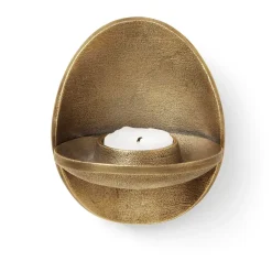 Discount Ferm Living Portavelas de pared Agapé, Brass finish Color dorado