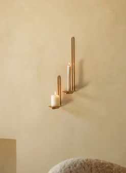 Online Audo Copenhagen Portavelas de pared Clip 20 cm, Latón Color dorado