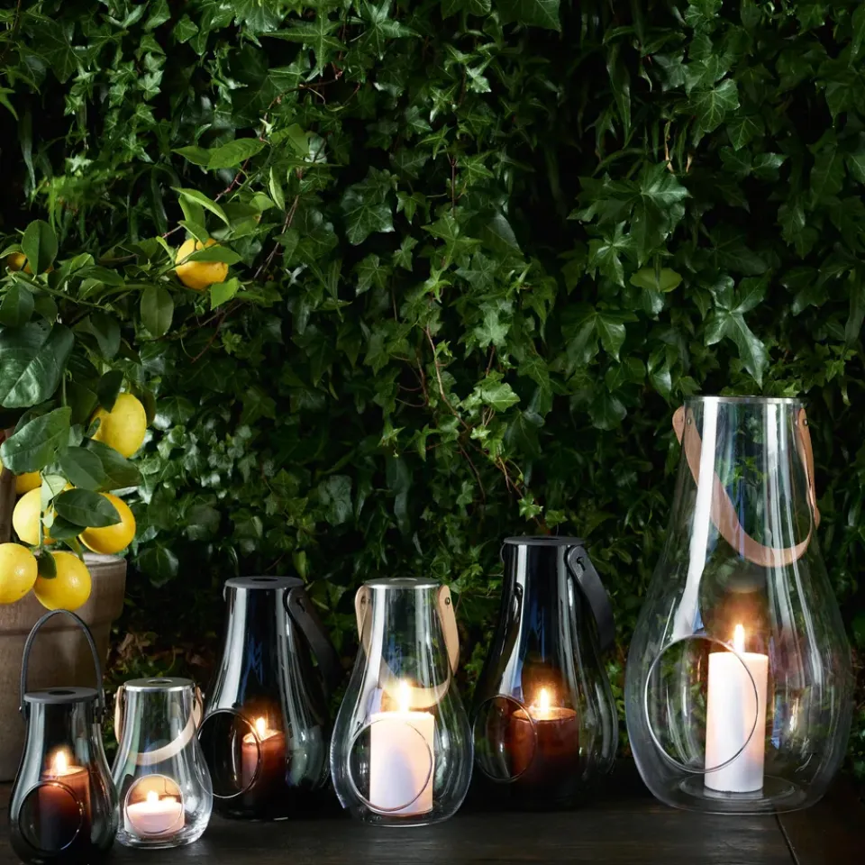Best Holmegaard Portavelas Design With Light smoke, 29 cm Gris