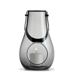 Hot Holmegaard Portavelas Design With Light smoke, 25 cm Gris