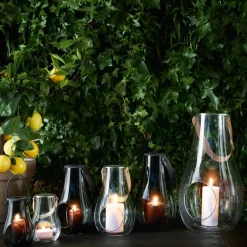 Hot Holmegaard Portavelas Design With Light smoke, 25 cm Gris