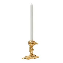 Clearance POLSPOTTEN Portavelas Drip S 14 cm, Dorado Color dorado