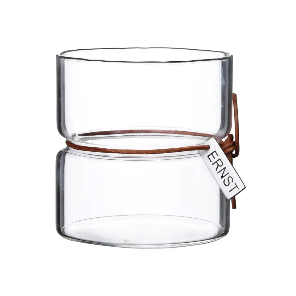Outlet ERNST Portavelas H8,5 cm Ø8 cm, Transparente