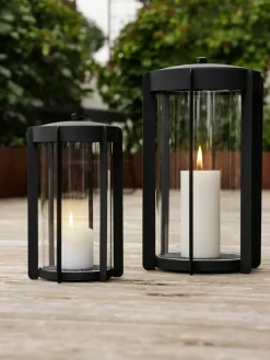 Outlet Zone Denmark Portavelas Firefly Lanterna 35 cm, Black Negro