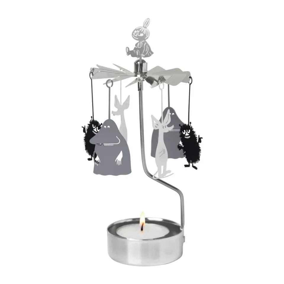 Discount Pluto Design Portavelas giratorio amigos Mumin, -metal Plateado
