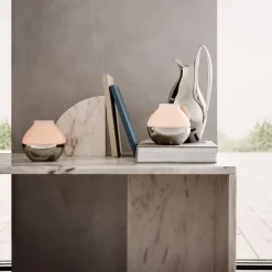 Best Georg Jensen Portavelas Henning Koppel hurricane, Ø 12 cm PlateadoBlanco