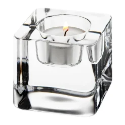 Clearance Orrefors Portavelas Ice cube 70 mm, Transparente