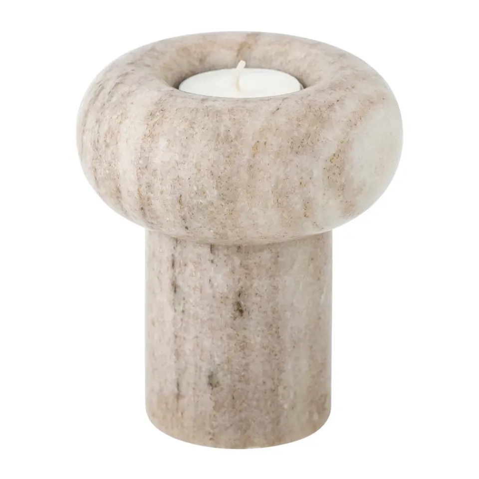 Sale Bloomingville Portavelas Isabea 12 cm, Mármol Beige