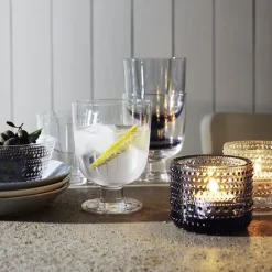 Clearance Iittala Portavelas Kastehelmi 64 mm, Gris