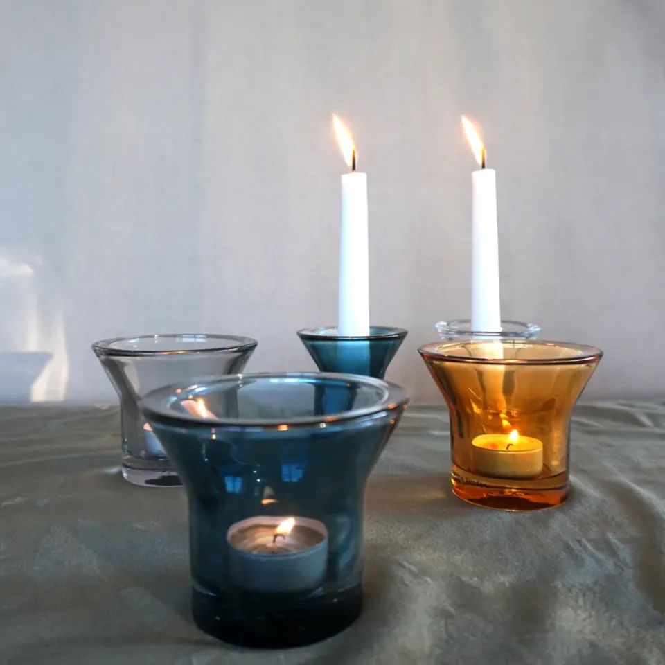 Clearance Born In Sweden Portavelas Lumi 8 cm, petróleo Azul