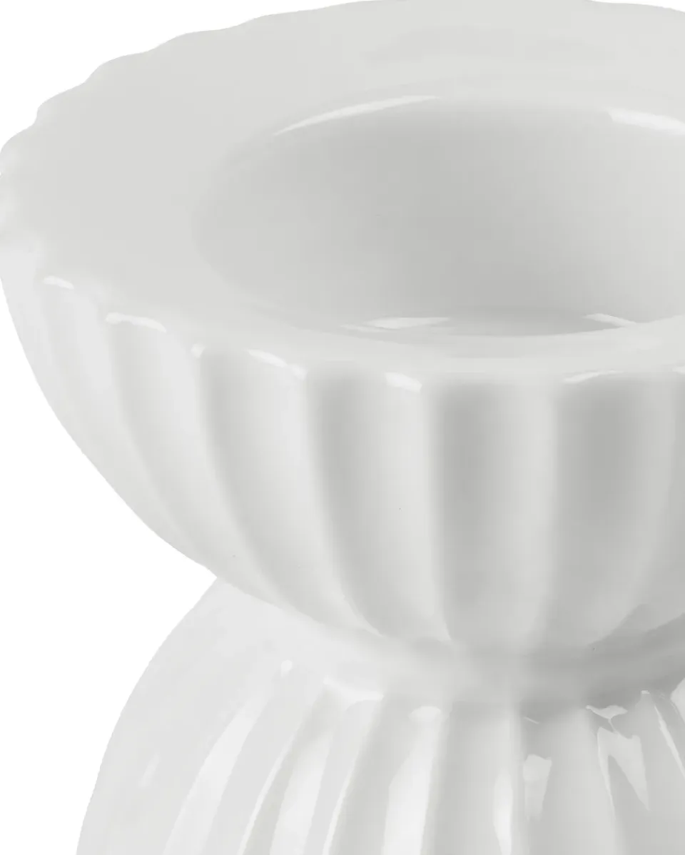 Best Lyngby Porcelæn Portavelas Lyngby Tura Ø8 cm, Blanco