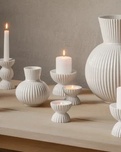 Best Lyngby Porcelæn Portavelas Lyngby Tura Ø8 cm, Blanco