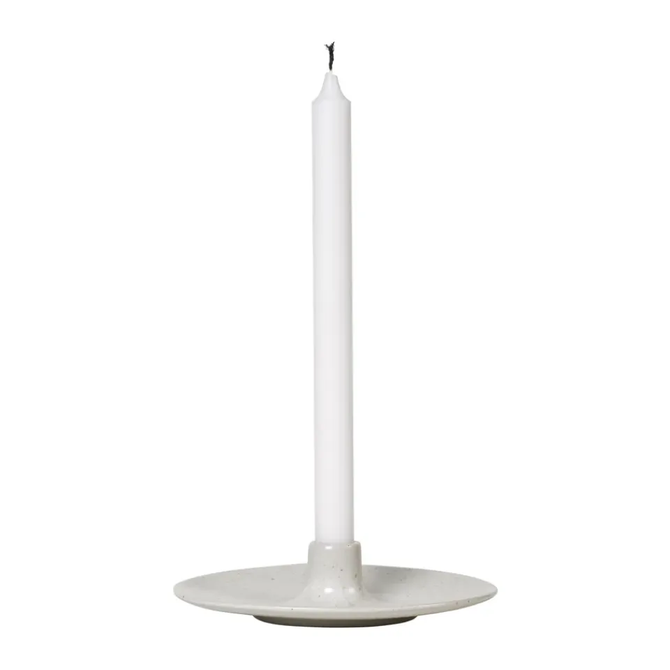 Discount Broste Copenhagen Portavelas Nordic Vanilla, Ø18 cm Blanco