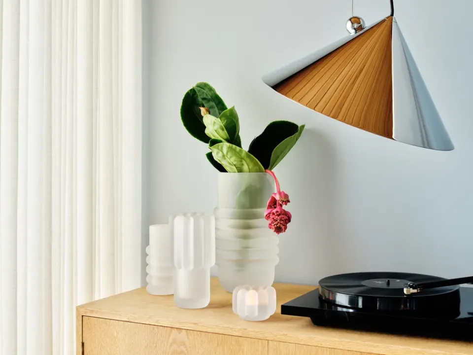 Online Tom Dixon Portavelas Press vertical, esmerilado Transparente