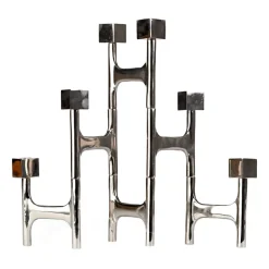 New POLSPOTTEN Portavelas Square Folding 55x40 cm, Plateado