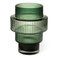 POLSPOTTEN Portavelas Steps Ø12 cm, oscuro Verde