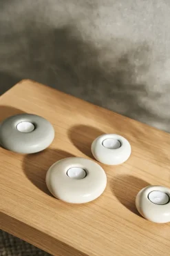 Sale Scandi Living Portavelas Stone Ø13 cm, Gris