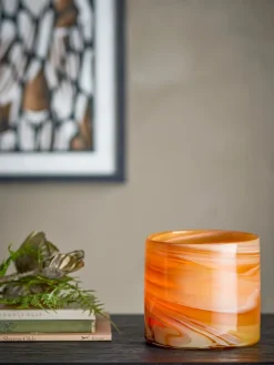 Sale Bloomingville Portavelas Sylas votiva, Naranja