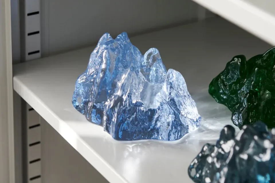 Online Kosta Boda Portavelas The Rock 91 mm, Ice blue Azul