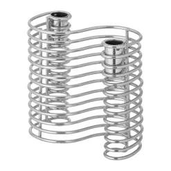 Outlet Bloomingville Portavelas Wavela 15,5x14,5 cm, Plata Plateado