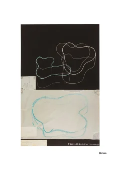 Clearance Iittala Póster Aalto art Sketch black, 50 x 70 cm Negro