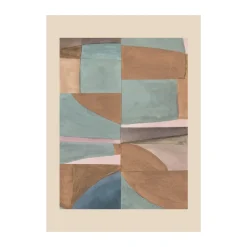 Discount Paper Collective Póster Autumn Forms 03, 30x40 cm AzulMarrón
